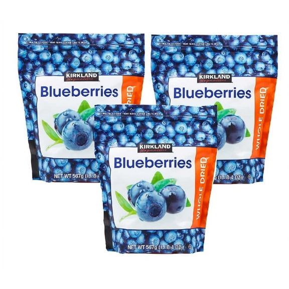 Kirkland Signature Whole Dried Blueberries, 20 oz 3PK