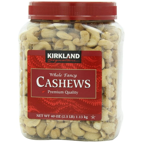 Kirkland Signature Whole Fancy Cashews, 2.5 lbs