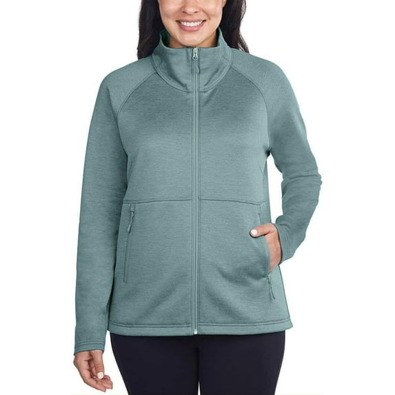Kirkland Signature Women's Full Zip Fleece Jacket Green XL