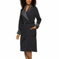 thumbnail image 1 of Kirkland Signature Womens Fleece Lined Patch Pockets Robe, 1 of 3