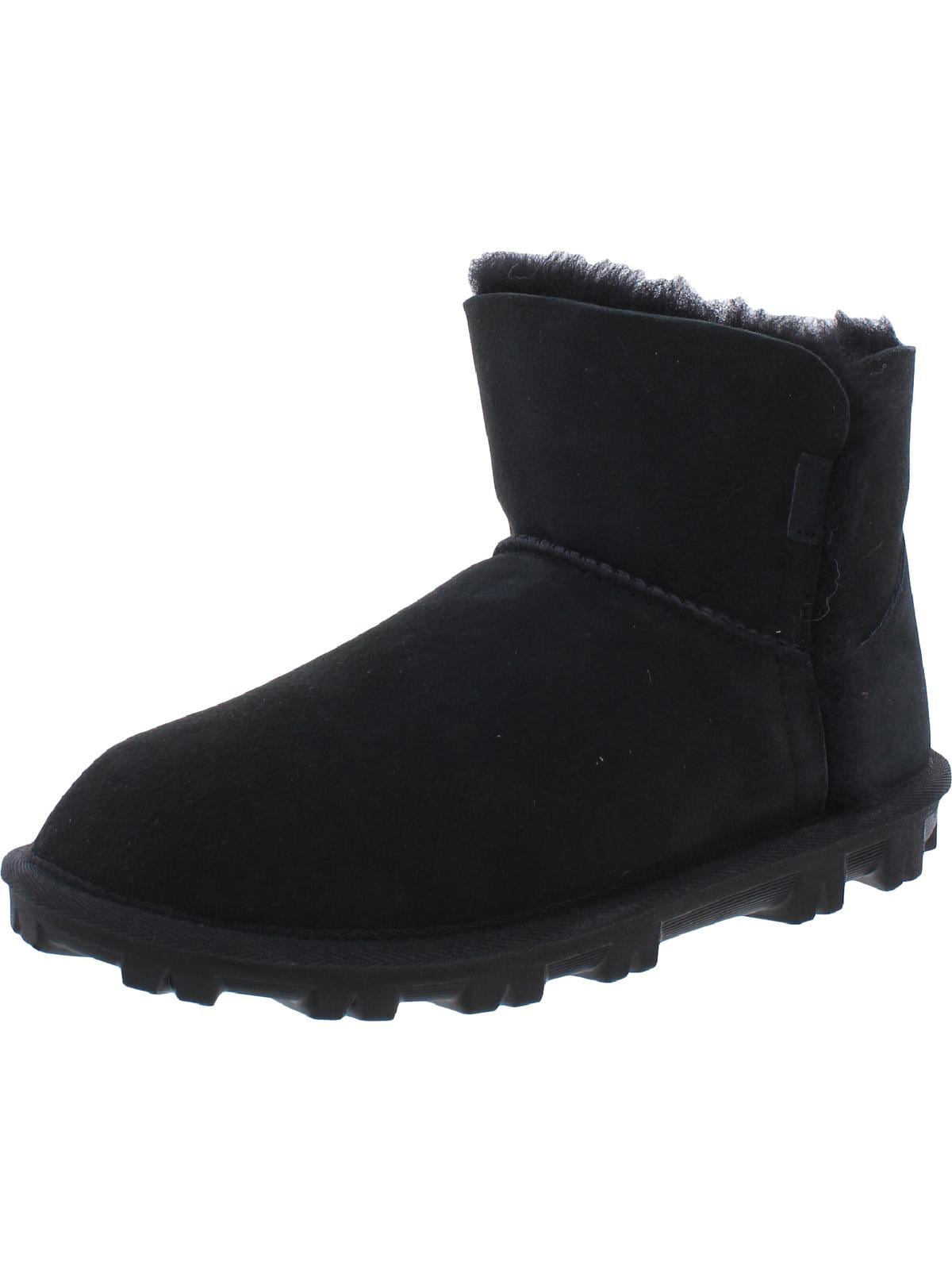 Kirkland Signature Womens Shearling Short Shearling Boots Black 6
