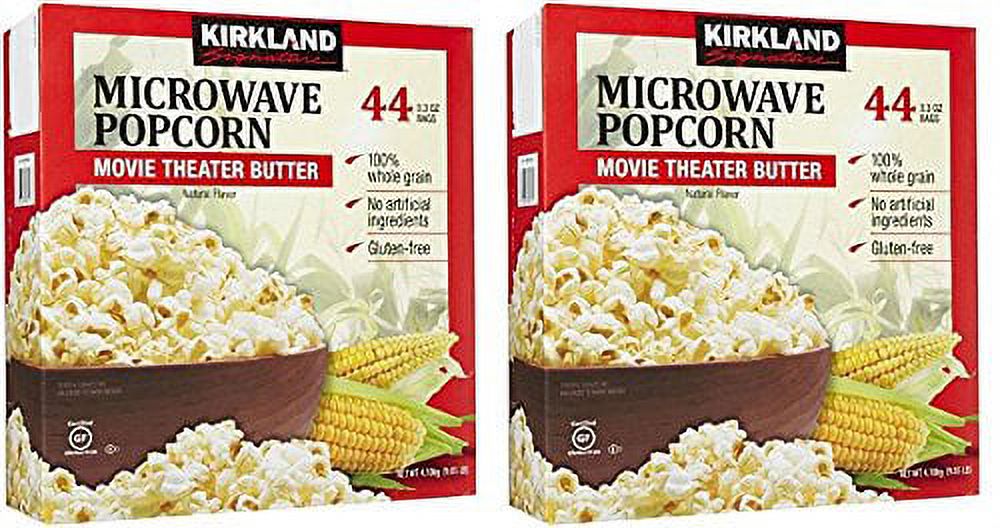 Kirkland Signature gDhmST Microwave Popcorn, 3.3 oz, 44 Count, 2 Pack