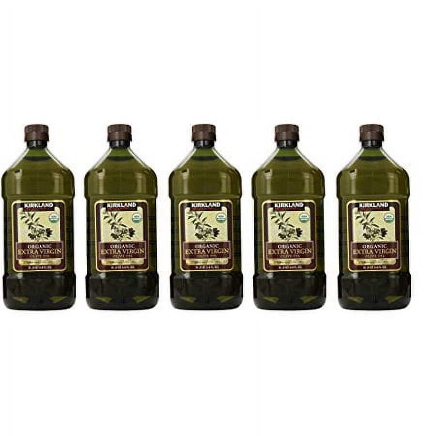 Kirkland Signature hZKjAt Organic Extra Virgin Olive Oil, 2L (5 Pack)