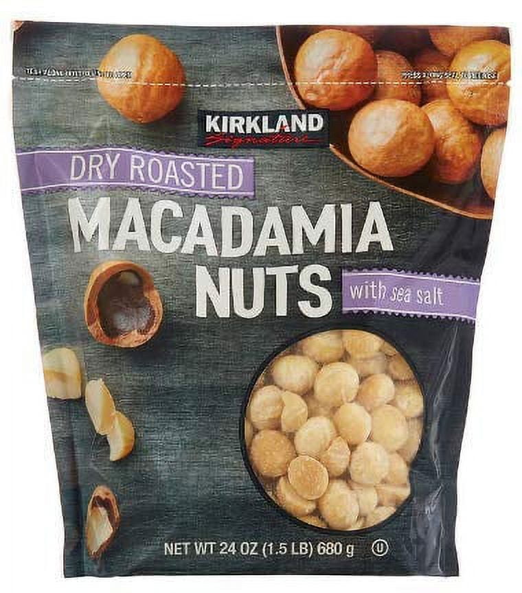 Kirkland Signatures Dry Roasted Macadamia Nuts with Sea Salt 24 Oz. (3
