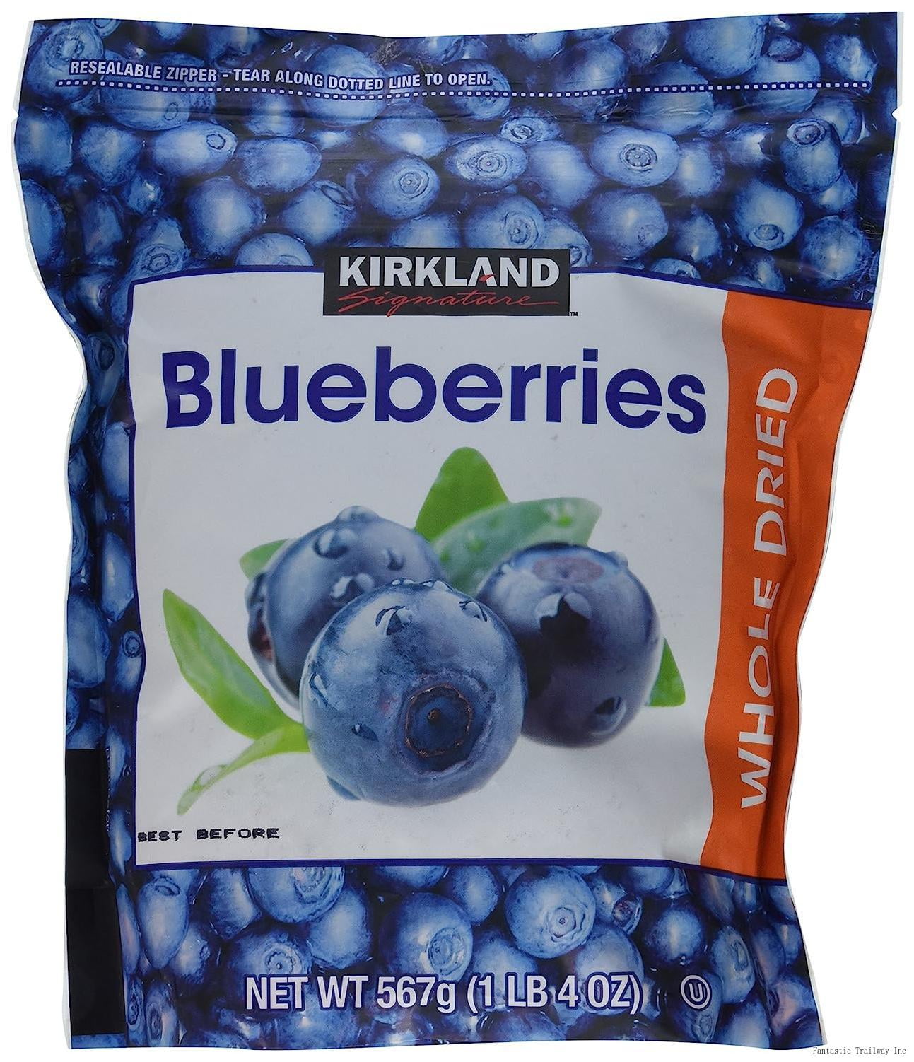 Kirkland Whole Dried Blueberries 20 Oz (3 Pack)