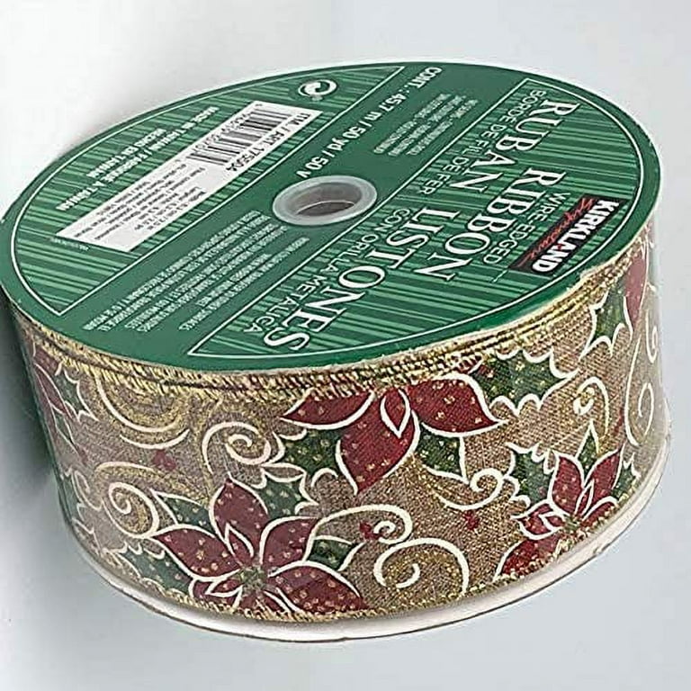 Kirkland Wire Edged GOLD Ribbon 5 Yards Christmas Holiday Decorate