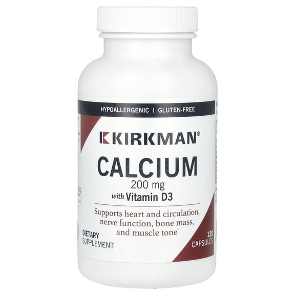 Kirkman Labs Calcium With Vitamin D3, 120 Capsules