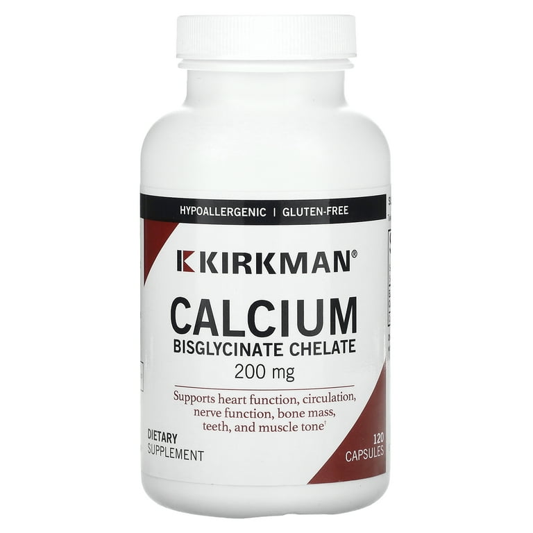 Kirkman Labs Calcium Bisglycinate Chelate, 200 mg, 120 Capsules