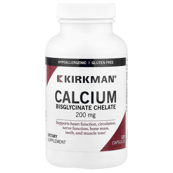 Kirkman Labs Calcium Bisglycinate Chelate, 200 mg, 120 Capsules
