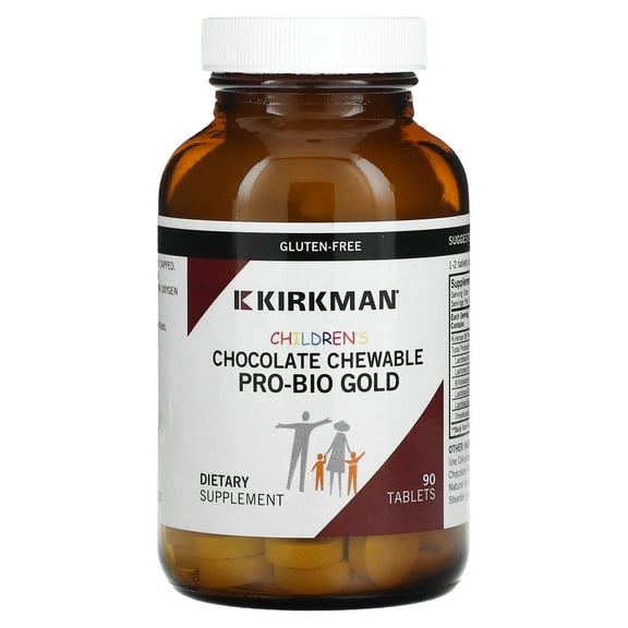 Kirkman Labs Children's Chewable Pro-Bio Gold, Chocolate, 90 Tablets