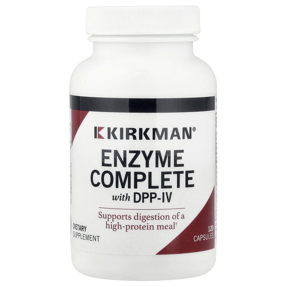 Kirkman Labs Enzyme Complete With DPP-IV, 120 Capsules