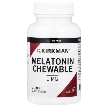 Kirkman Labs Melatonin Chewable Tablets, 1 mg, 100 Tablets