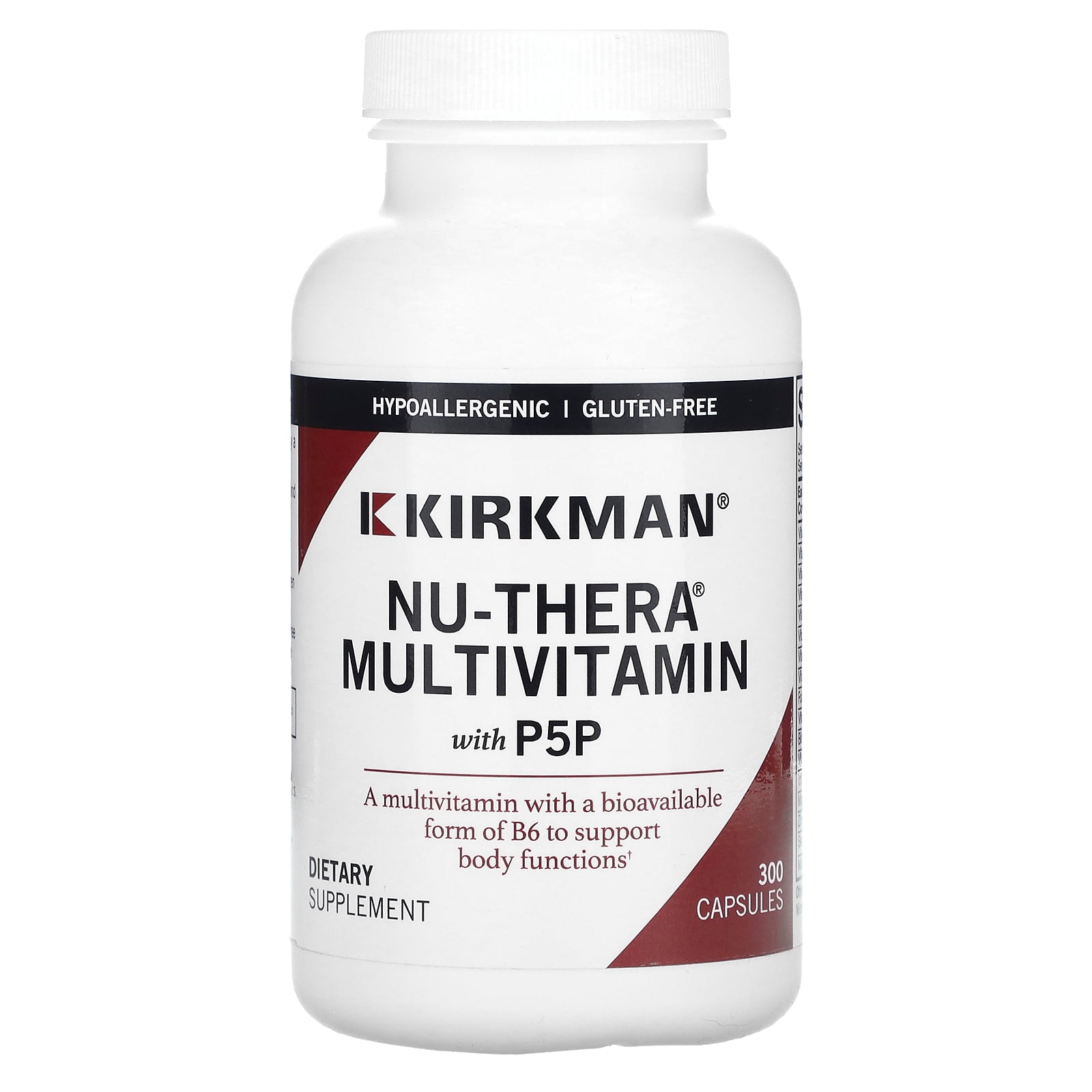 Kirkman Labs Nu-Thera Multivitamin with P5P, 300 Capsules