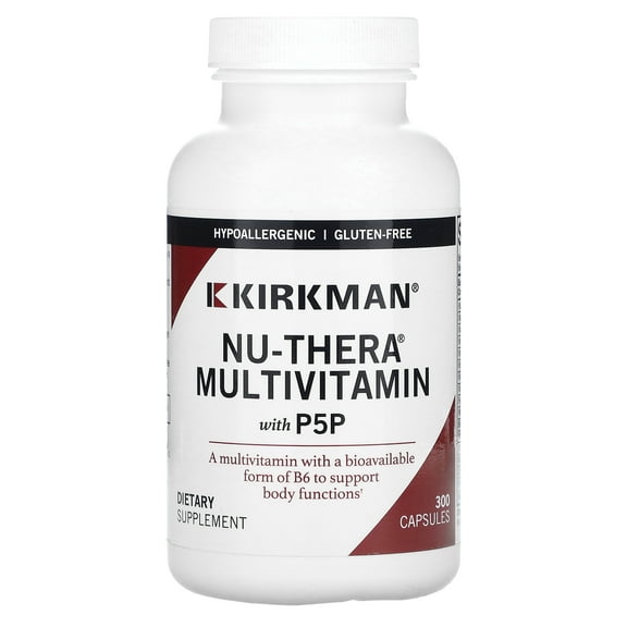 Kirkman Labs Nu-Thera Multivitamin with P5P, 300 Capsules