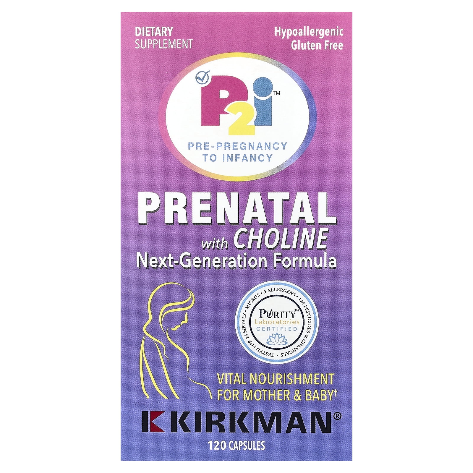 Kirkman Labs Prenatal with Choline, 120 Capsules
