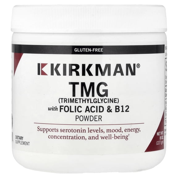 Kirkman Labs TMG (Trimethylglycine) with Folic Acid & B12 Powder, 8 oz (227 g)
