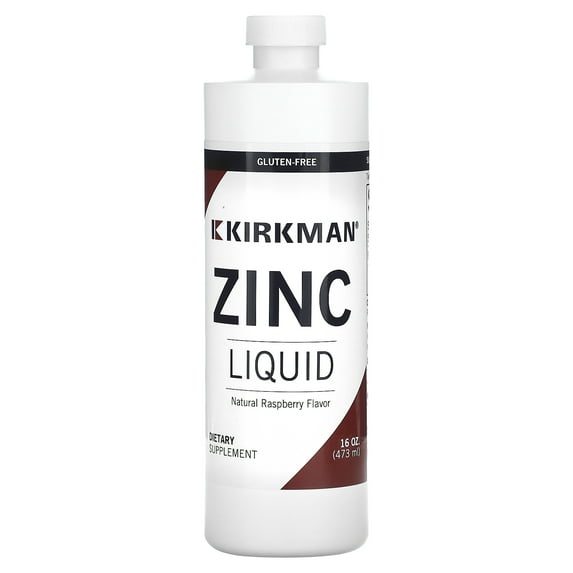 Kirkman Labs Zinc Liquid, Natural Raspberry, 16 oz (473 ml)