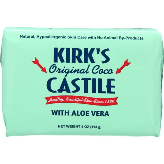 Kirks Natural Products Castile Soap, Aloe, 4 Oz