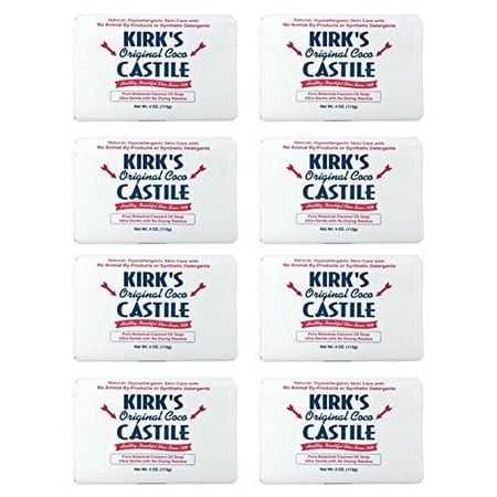 Kirks Original Coco Castile Soap, 8 Bars