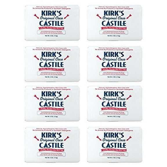 Kirks Original Coco Castile Soap, 8 Bars