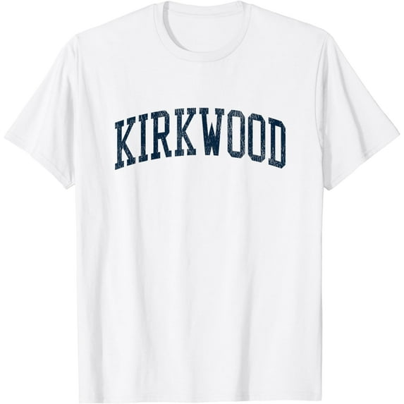 Kirkwood NY Vintage Athletic Sports JSN2 Navy Print T-Shirt