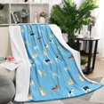 thumbnail image 1 of Kirky Hasky Dalmatian Blanket,Comfortable Soft Flannel Throw Blanket,All Season,Warm Lightweight Blankets for Sofa Bed Couch Living Room Chair,50"x60"(130x150cm), 1 of 4