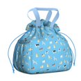 thumbnail image 1 of Kirky Hasky Dalmatian Drawstring Lunch Bag Women - Drawstring Lunch Bag Insulated for Work Office - Stain-Resistant Large Lunchbags for Women with Multi-Pockets, 1 of 6