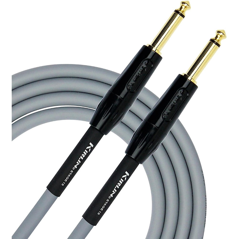 Kirlin 18AWG Stage Instrument Cable with Gray PVC Jacket 10 ft.