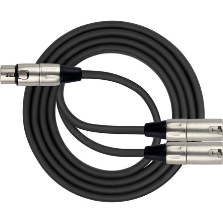 Kirlin Cable Y-303-06 - 6 Feet - XLR Female to Dual XLR Male Y-Cable