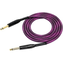 Kirlin IWB Black/Purple Woven Instrument Cable 1/4" Straight 10 ft.