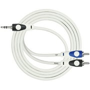 Kirlin LightGear Y-Cable 3.5mm TRS Plug - 2 x RCA Plug Tip/Ring 6 ft. White