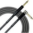 thumbnail image 1 of Kirlin Premium Plus Straight to Right Angle Instrument Cable, Carbon Gray Woven Jacket 20 ft., 1 of 2