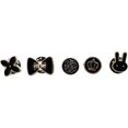 thumbnail image 1 of Kironypik 1 Set Shirt Sweater Cardigan Shank Button Replacement Coat Hat Pants Rhinestone Metal Buttons Brooch Pin Sewing Clothing Black/7-11, 1 of 6