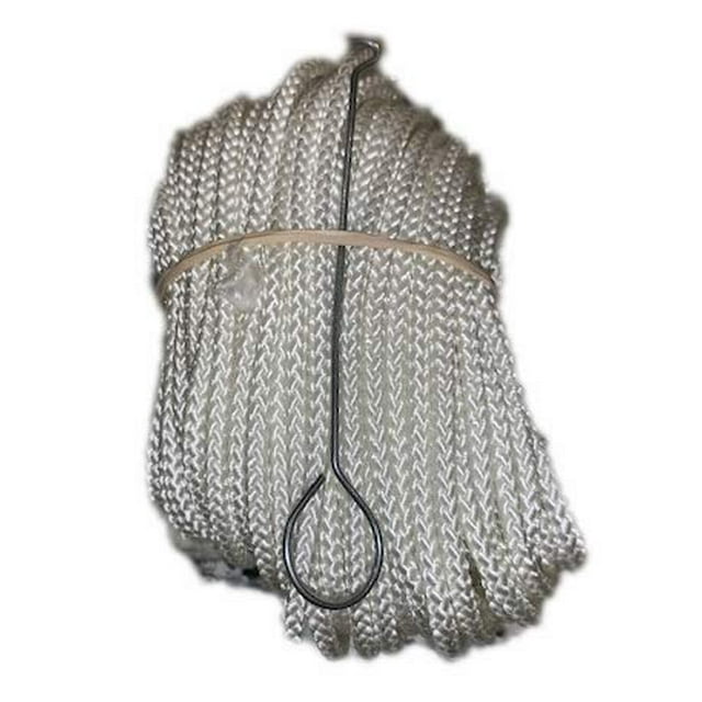 Kirsch Traverse Drapery Rod Cord Kit 1082E, 50 feet of Cord, White