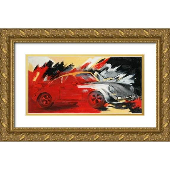 Kirsch-Ulbricht, Monika 32x18 Gold Ornate Wood Framed with Double Matting Museum Art Print Titled - Porsche