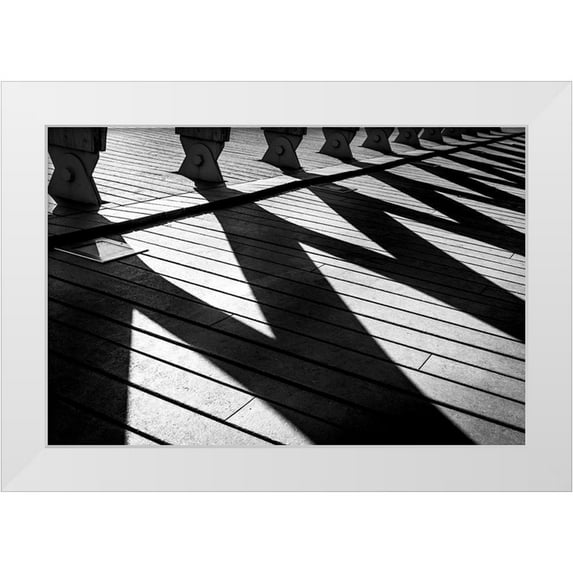 Kirshner, Dmitry 32x23 White Modern Wood Framed Museum Art Print Titled - Afternoon Lines