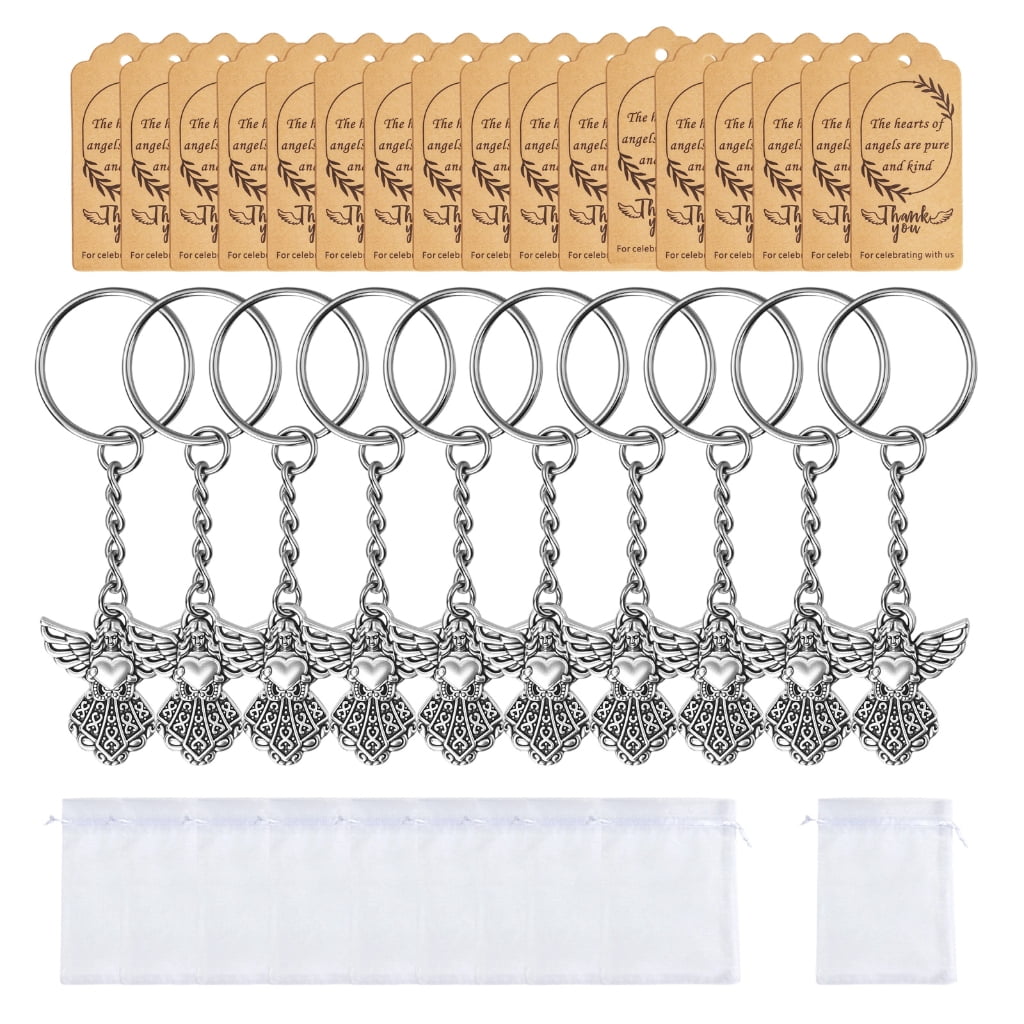 Key Rings Paper Kirsite Keepsakes Keyrings With Elegant Organza Pouches And Kraft Paper ...