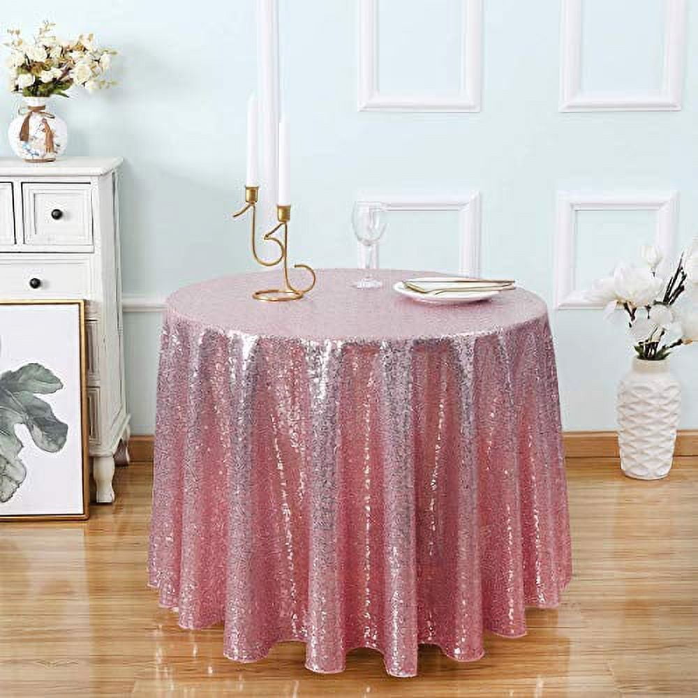 Kirsooku Pink Sequin Tablecloth Glitter Sparkly Iridescent Shimmer for ...