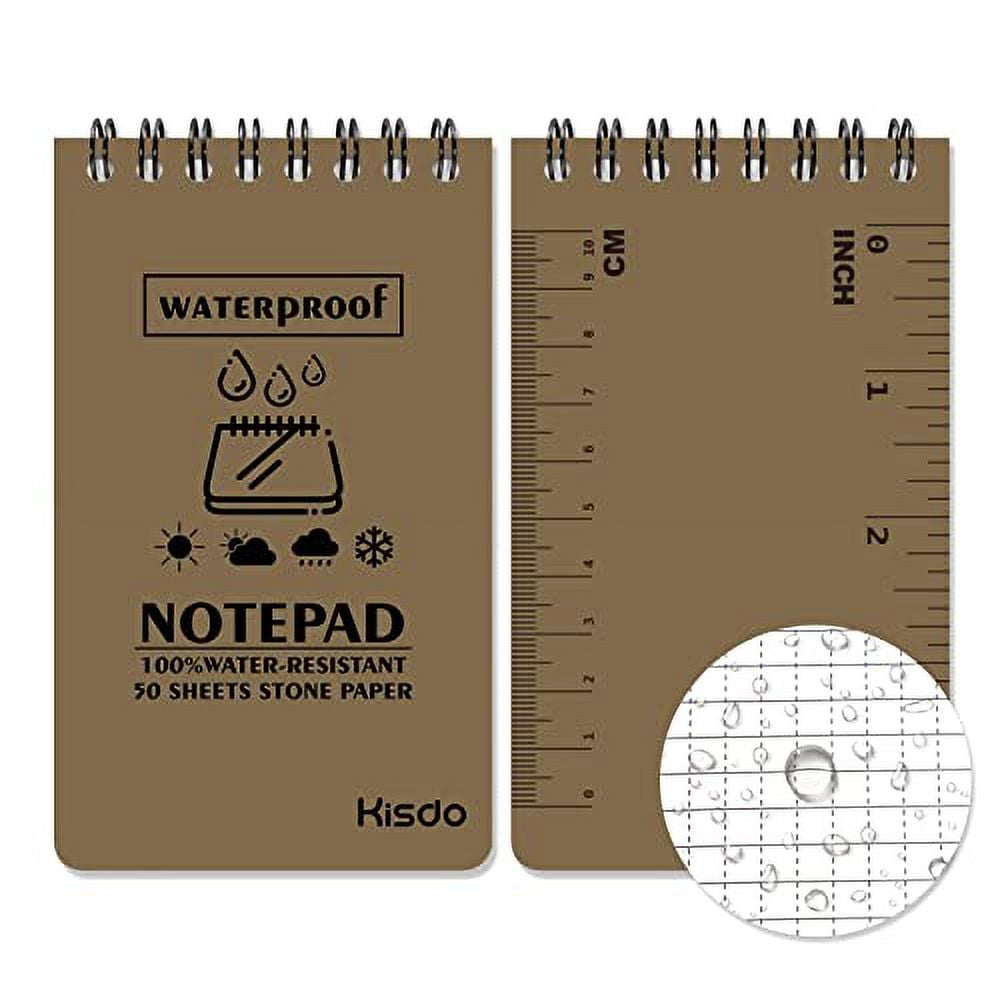 Kisdo Waterproof Notebook Police Notepad 3 x 5 Notebook Write in the