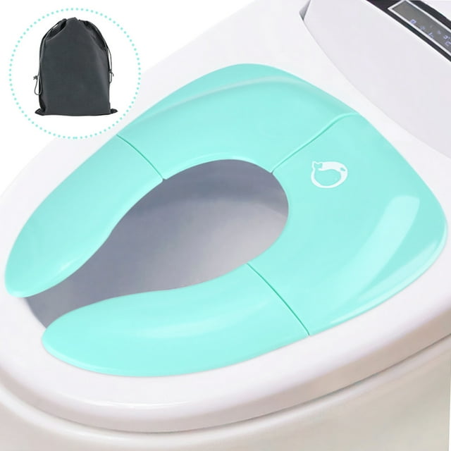 Kisdream Portable Toddler Potty Training Seat, Folding Travel Toilet Seat with 4 NonSlip Pads