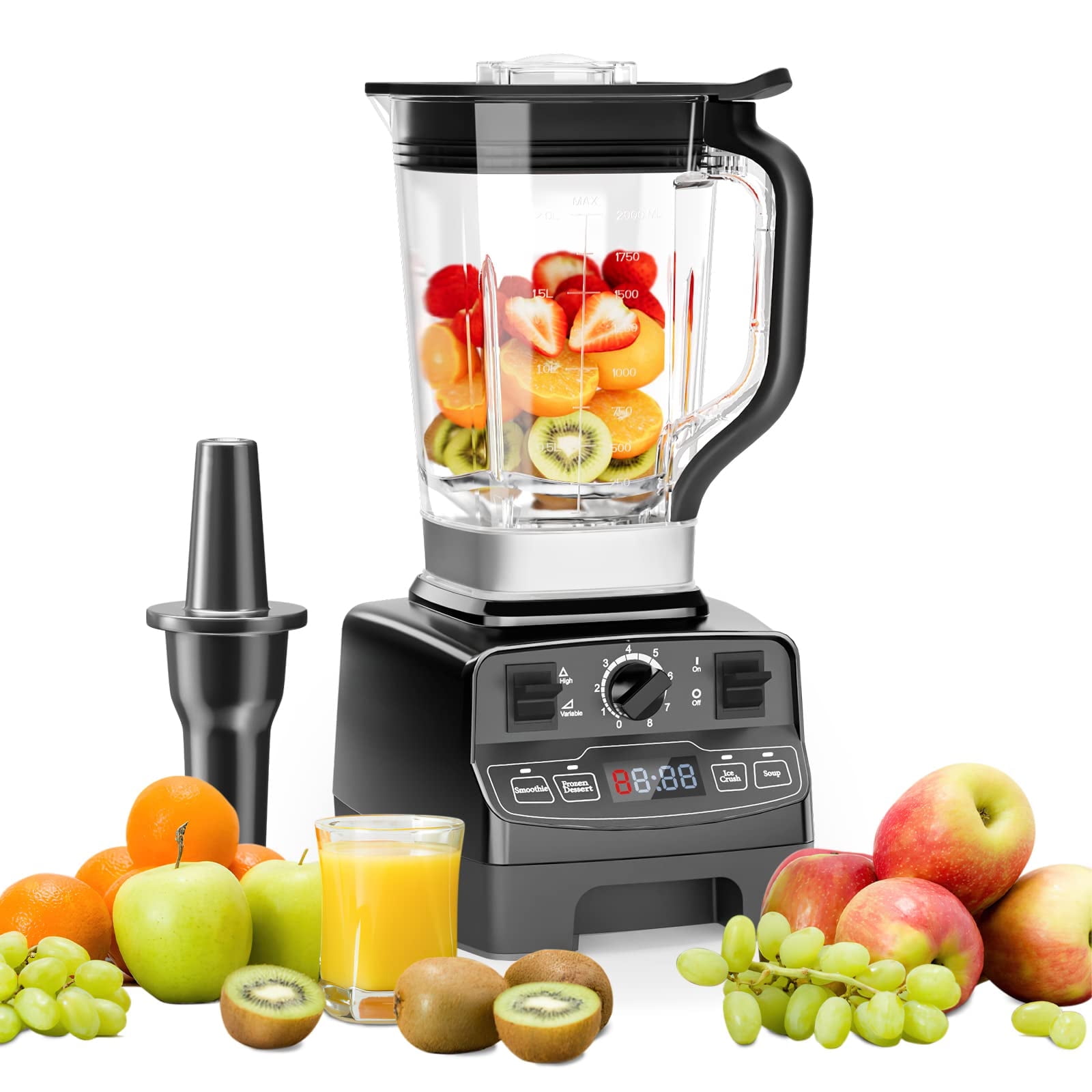 Kisdream 1450W Smoothie Blender, 4 Presets, 8 Speeds, 33000RPM