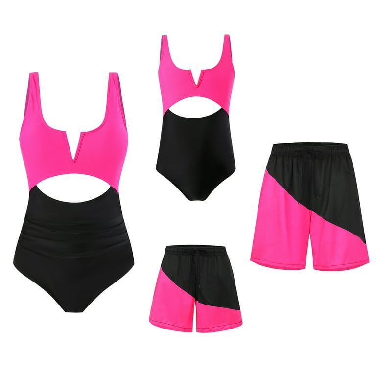 Kishawna Family Matching Swimsuit Female Swimwear Bikinis Male Swimming Trunks