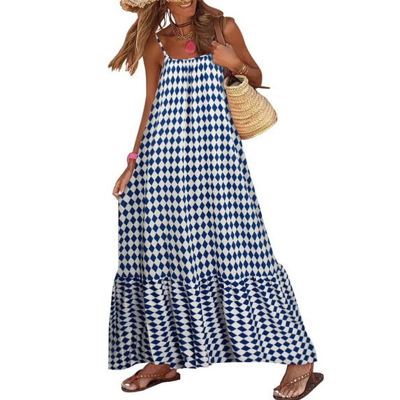 Kishawna Womens Boho Floral Puff Sleeve Tiered Maxi Dress Long Dresses