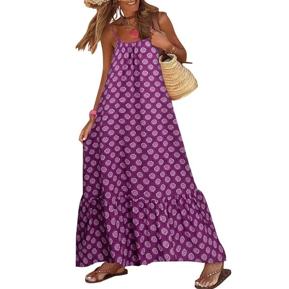 Kishawna Womens Boho Floral Puff Sleeve Tiered Maxi Dress Long Dresses