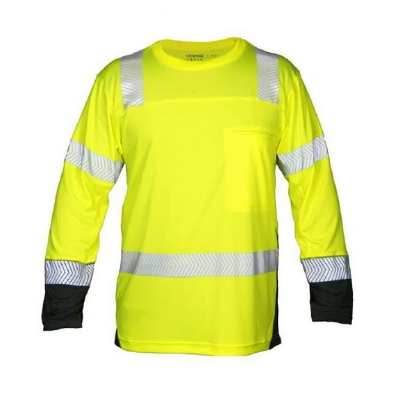 Kishigo T-Shirt,Unisex,Black/Lime,2XL 9177-2X