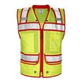 thumbnail image 1 of Kishigo B61029709 Color Contrast High Performance Surveyors Vest, Lime & Red - 5XL, 1 of 2