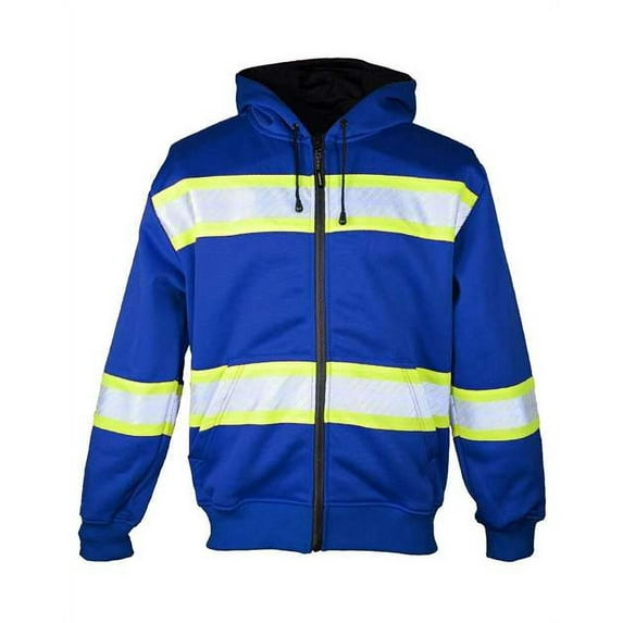Kishigo EV Series Enhanced Visibility Full-Zip Hooded Sweatshirt | B310-313