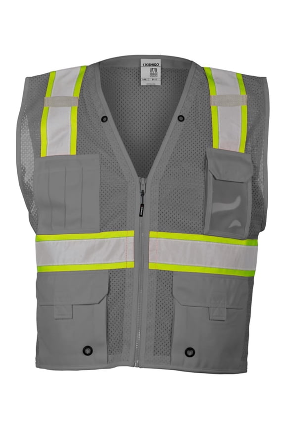 EV Series® Enhanced Visibility Multi-Pocket Mesh Vest | B100-111