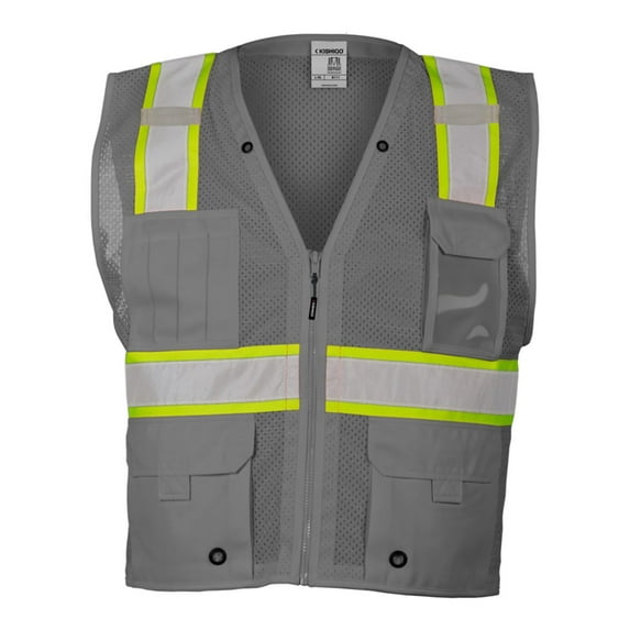 Kishigo EV Series Enhanced Visibility Multi-Pocket Mesh Vest