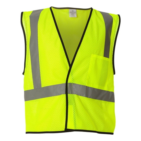 Kishigo Economy Single Pocket Hook & Loop Mesh Vest